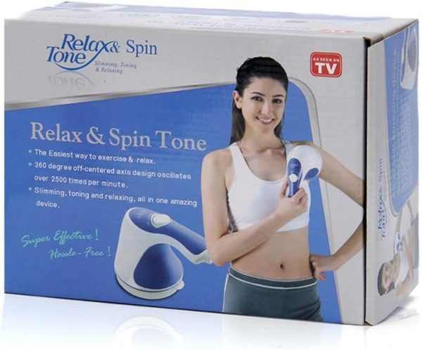 4 In 1 Relax & Spin Tone Vibration Electric Massager | Electronic Relax & Spin Body Massager With Different Heads ( Random Color )